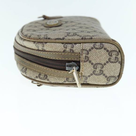 GUCCI GG Plus Supreme Clutch Bag PVC Leather Beige Auth 62976 - Picture 3 of 16